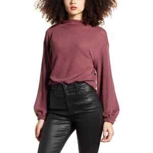 All In Favor women's sweater Funnel Neck In ZINFANDEL Size S light weight NWT